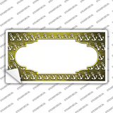 Yellow White Anchor Scallop Oil Rubbed Novelty Sticker Decal
