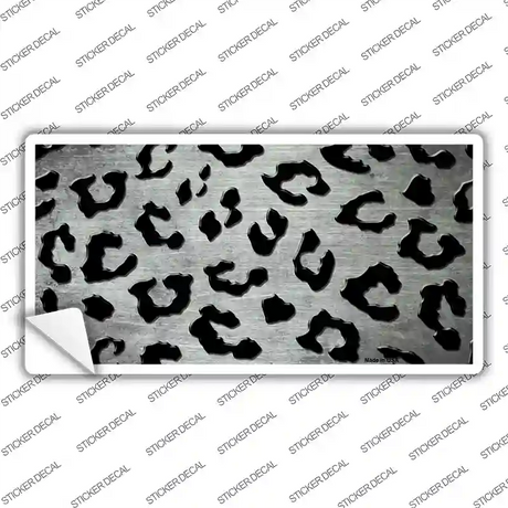 White Black Cheetah Oil Rubbed Novelty Sticker Decal