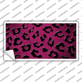 Pink Black Cheetah Oil Rubbed Novelty Sticker Decal