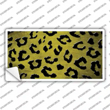 Yellow Black Cheetah Oil Rubbed Novelty Sticker Decal