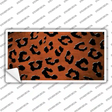 Orange Black Cheetah Oil Rubbed Novelty Sticker Decal