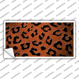 Orange Black Cheetah Oil Rubbed Novelty Sticker Decal