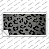 Gray Black Cheetah Oil Rubbed Novelty Sticker Decal