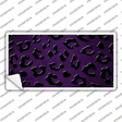 Purple Black Cheetah Oil Rubbed Novelty Sticker Decal