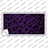 Purple Black Cheetah Oil Rubbed Novelty Sticker Decal