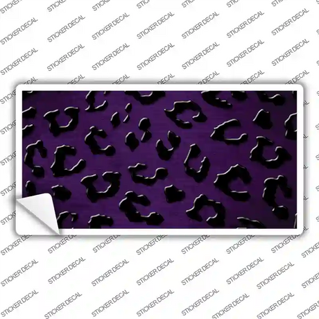 Purple Black Cheetah Oil Rubbed Novelty Sticker Decal