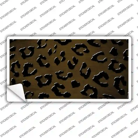 Brown Black Cheetah Oil Rubbed Novelty Sticker Decal