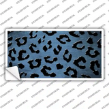 Light Blue Black Cheetah Oil Rubbed Novelty Sticker Decal
