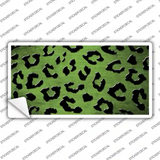 Lime Green Black Cheetah Oil Rubbed Novelty Sticker Decal