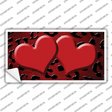 Red Black Cheetah Hearts Oil Rubbed Novelty Sticker Decal