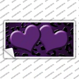 Purple Black Cheetah Hearts Oil Rubbed Novelty Sticker Decal