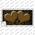 Brown Black Cheetah Hearts Oil Rubbed Novelty Sticker Decal