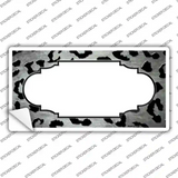 White Black Cheetah Scallop Oil Rubbed Novelty Sticker Decal