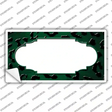 Green Black Cheetah Scallop Oil Rubbed Novelty Sticker Decal