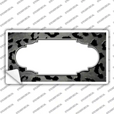 Gray Black Cheetah Scallop Oil Rubbed Novelty Sticker Decal