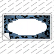 Light Blue Black Cheetah Scallop Oil Rubbed Novelty Sticker Decal