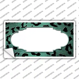 Mint Black Cheetah Scallop Oil Rubbed Novelty Sticker Decal