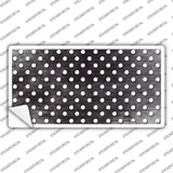 Black White Small Dots Oil Rubbed Novelty Sticker Decal