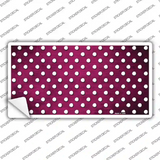 Pink White Small Dots Oil Rubbed Novelty Sticker Decal