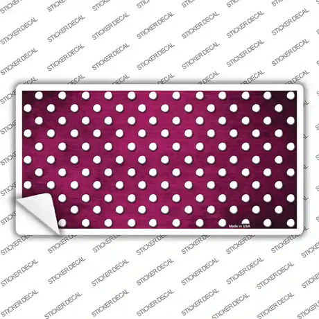 Pink White Small Dots Oil Rubbed Novelty Sticker Decal