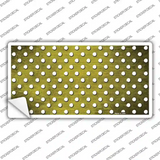 Yellow White Small Dots Oil Rubbed Novelty Sticker Decal