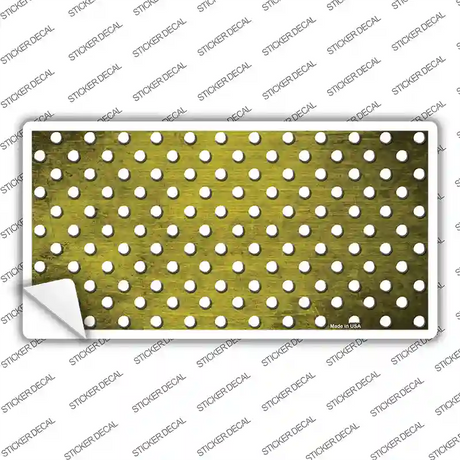 Yellow White Small Dots Oil Rubbed Novelty Sticker Decal