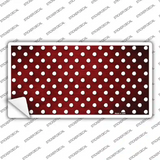 Red White Small Dots Oil Rubbed Novelty Sticker Decal