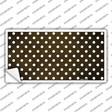 Brown White Small Dots Oil Rubbed Novelty Sticker Decal