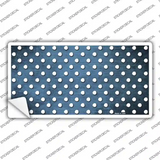 Light Blue White Small Dots Oil Rubbed Novelty Sticker Decal