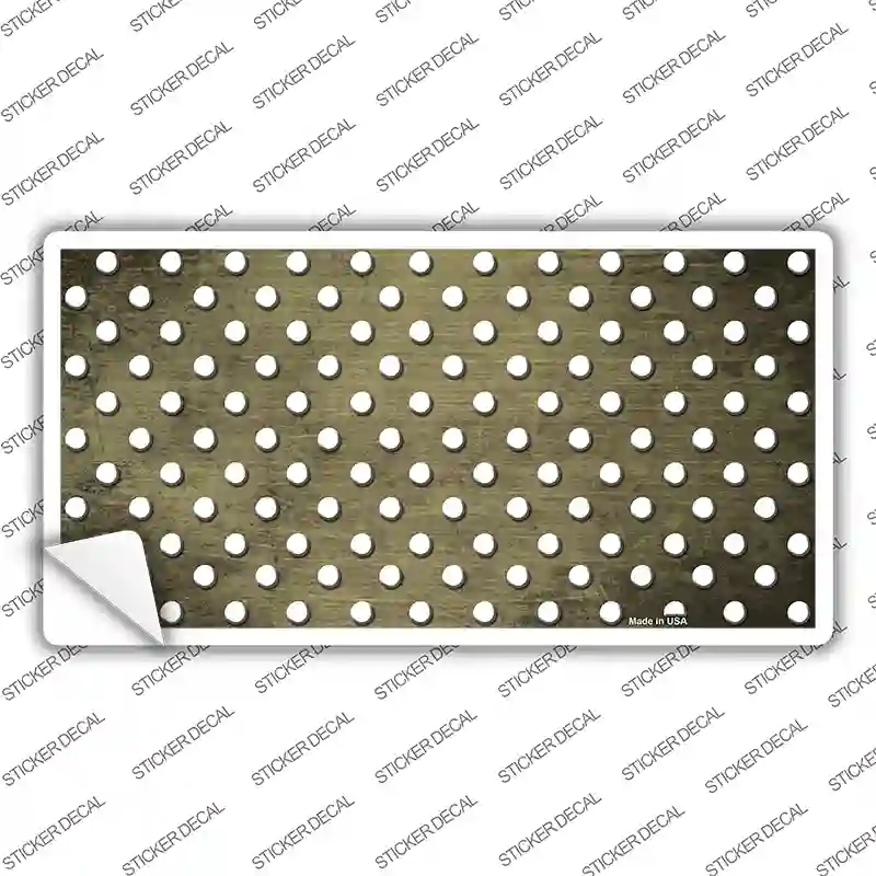Gold White Small Dots Oil Rubbed Novelty Sticker Decal