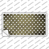Gold White Small Dots Oil Rubbed Novelty Sticker Decal