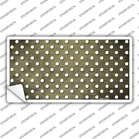 Gold White Small Dots Oil Rubbed Novelty Sticker Decal