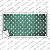 Mint White Small Dots Oil Rubbed Novelty Sticker Decal