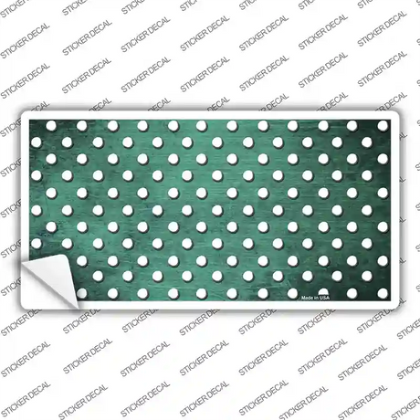 Mint White Small Dots Oil Rubbed Novelty Sticker Decal