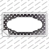 Black White Small Dots Scallop Oil Rubbed Novelty Sticker Decal
