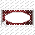 Red White Small Dots Scallop Oil Rubbed Novelty Sticker Decal