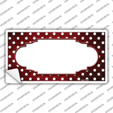 Red White Small Dots Scallop Oil Rubbed Novelty Sticker Decal