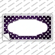 Purple White Small Dots Scallop Oil Rubbed Novelty Sticker Decal