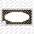 Brown White Small Dots Scallop Oil Rubbed Novelty Sticker Decal