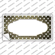 Gold White Small Dots Scallop Oil Rubbed Novelty Sticker Decal