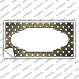 Gold White Small Dots Scallop Oil Rubbed Novelty Sticker Decal