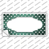 Mint White Small Dots Scallop Oil Rubbed Novelty Sticker Decal