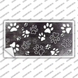 Black White Paw Oil Rubbed Novelty Sticker Decal