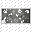 Gray White Paw Oil Rubbed Novelty Sticker Decal
