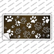 Brown White Paw Oil Rubbed Novelty Sticker Decal