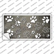 Tan White Paw Oil Rubbed Novelty Sticker Decal
