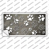 Tan White Paw Oil Rubbed Novelty Sticker Decal