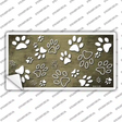 Gold White Paw Oil Rubbed Novelty Sticker Decal