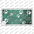 Mint White Paw Oil Rubbed Novelty Sticker Decal