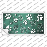 Mint White Paw Oil Rubbed Novelty Sticker Decal